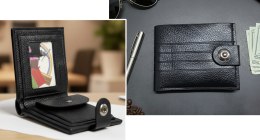 Portfel pionowy męski PASKI 12 x 9 cm POC-50501