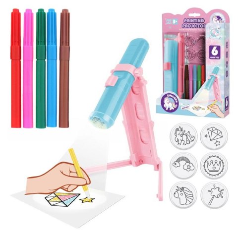 Projektor do rysowania jednorożce 16 x 23 x 4cm A-2137
