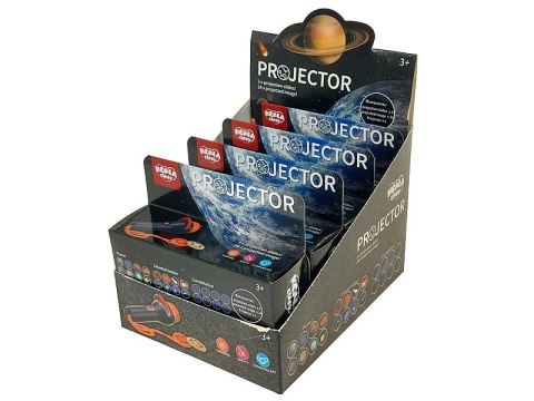 Projektor - latarka 11,5 x 4cm 13,5 x 8cm 3 wymienne nakładki z obrazkami - kosmos