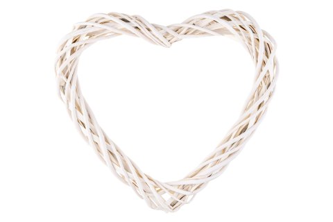 Serce wiklinowe białe 40cm WNS-2172