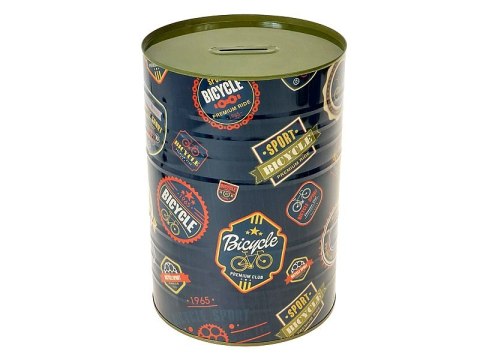 Skarbonka duża metalowa puszka 22 x 15cm