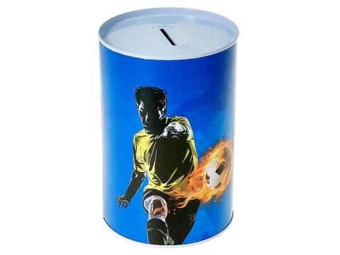 Skarbonka metalowa puszka 15 x 13,5cm wzór piłka nożna