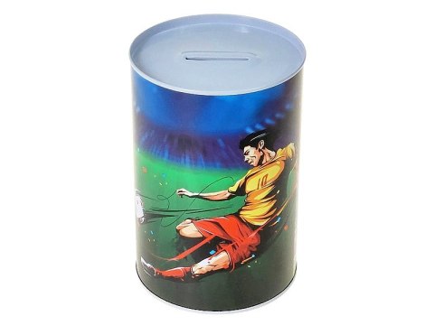 Skarbonka metalowa puszka 15 x 13,5cm wzór piłka nożna