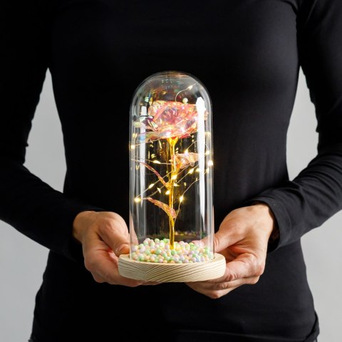 Wieczna róża w szkle led B-2876