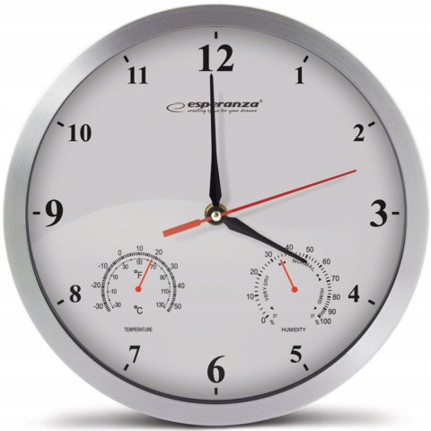 Zegar ścienny biały 30cm WASHINGTON EHC008W