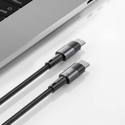 Kabel przewód USB-C UltraBoost PD 100W 5A 0.25m - szary