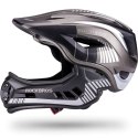 Kask rowerowy dziecięcy z odpinaną szczęką rozmiar S - szary