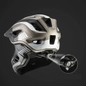 Kask rowerowy dziecięcy z odpinaną szczęką rozmiar S - szary