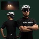 Koszulka rowerowa rozpinana z krótkim rękawem XXXL - czarna