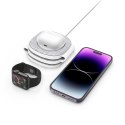 Ładowarka indukcyjna 3w1 na smartfon Apple Watch AirPods MagSafe - szara