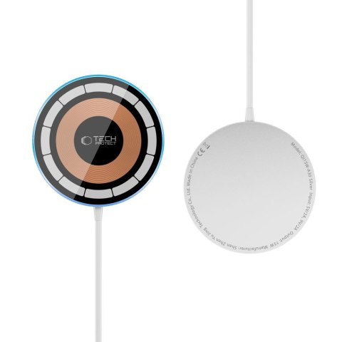 Ładowarka indukcyjna z kablem USB-C MagSafe - srebrna