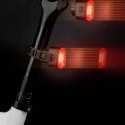 Lampka rowerowa LED czerwona tylna system hamowania STOP USB-C - czarna
