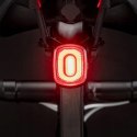 Lampka rowerowa LED czerwona tylna system hamowania STOP USB-C - czarna