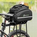 Torba rowerowa na bagażnik 35l z rozkładanymi kieszeniami A6-03BK - czarna