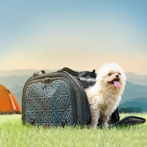 Torba rowerowa składana do transportu psa kota - czarna