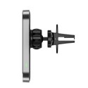 Uchwyt samochodowy magnetyczny na smartfona CW19 z ładowarką na kratkę MagSafe 15W - czarny
