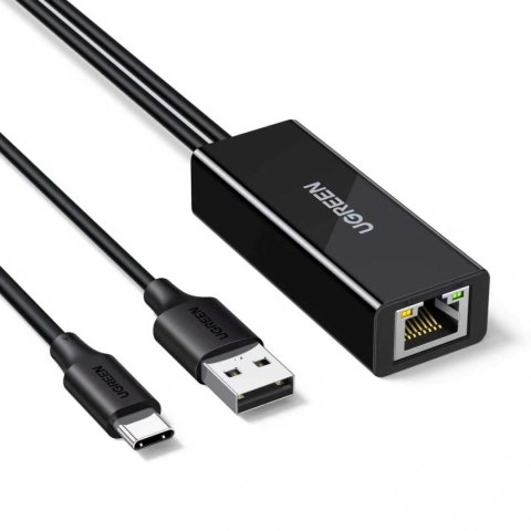 Karta sieciowa zewnętrzna USB-C do RJ45 10/100 Mb/s - czarna