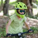 Kask rowerowy dziecięcy z odpinaną szczęką rozmiar M 54-58cm - zielony rekin