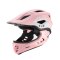 Kask rowerowy dziecięcy z odpinaną szczęką rozmiar S 48-52cm - różowy królik