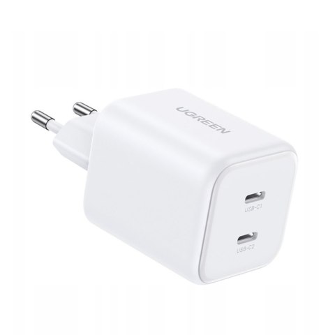 Ładowarka sieciowa USB-C GaN 45W - biała