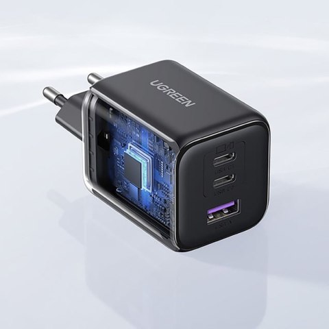 Ładowarka sieciowa USB-C USB-A GaN X527 45W - czarna