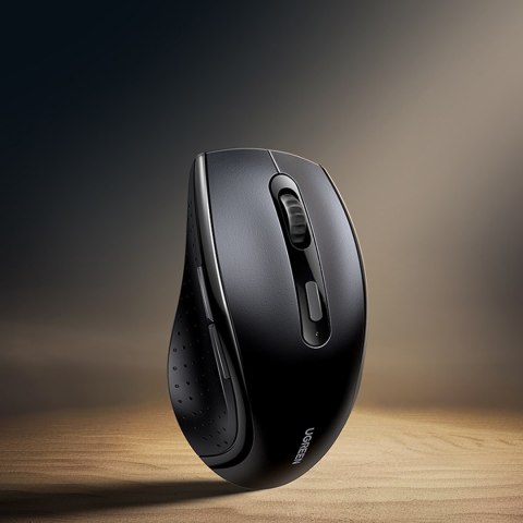 Myszka bezprzewodowa ergonomiczna optyczna 5 przycisków 1600 DPI - czarna