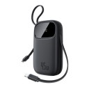 Powerbank 10000mAh 45W z kablami USB-C iPhone Lightning EnerFill FC31 - czarny