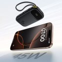 Powerbank 10000mAh 45W z kablami USB-C iPhone Lightning EnerFill FC31 - czarny