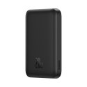 Powerbank indukcyjny 6000mAh 20W z kablem USB-C Magnetic Mini Air - czarny