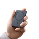 Powerbank ultracienki 5000mAh z podstawką kablem PicoGo AM31 Qi2 MagSafe 20W - szary