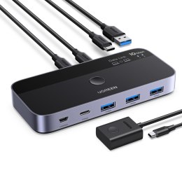 Przełącznik switch USB-C USB-A 10Gb/s - szary