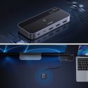 Przełącznik switch USB-C USB-A 10Gb/s - szary