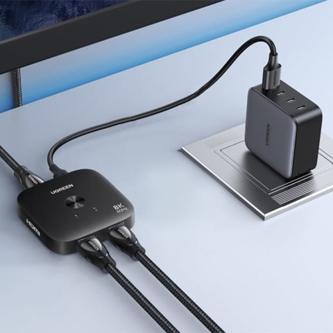 Switch przełącznik HDMI 2w1 8K 60Hz Ultra HD - czarny