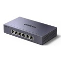 Switch przełącznik sieciowy Ethernet 6-Portowy 1Gb/s z PoE - szary