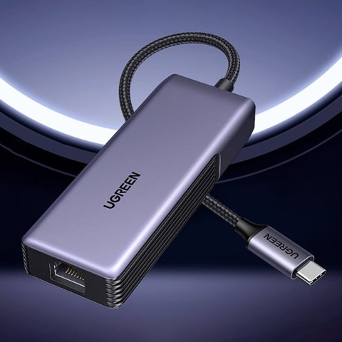Zewnętrzna karta sieciowa USB-C - RJ45 5Gb/s - szary