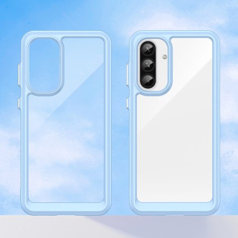 Etui pokrowiec z elastyczną ramką do Samsung Galaxy A56 Outer Space Case - niebieskie