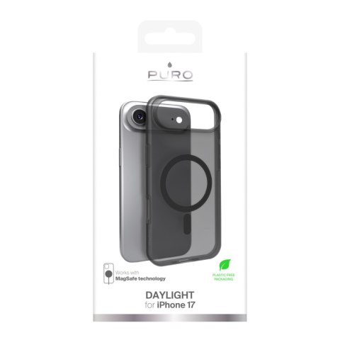 Etui silikonowe na iPhone 17 Air Daylight Magsafe - półprzezroczyste czarne