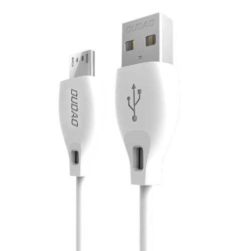 Kabel przewód USB-A - MicroUSB L4M 2.4A 1m - biały