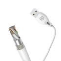 Kabel przewód USB-A - MicroUSB L4M 2.4A 1m - biały