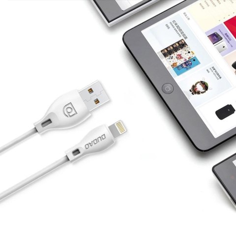 Kabel przewód USB-A - MicroUSB L4M 2.4A 1m - biały