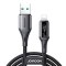 Kabel przewód USB-A - iPhone Lightning S-A60 StarTalk 3A 1.2m - czarny