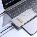 Kabel przewód USB-C - iPhone Lightning w silikonowym oplocie 30W 1m - czarny