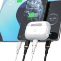Kabel przewód USB-C - iPhone Lightning w silikonowym oplocie 30W 1m - czarny