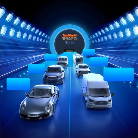 Ładowarka samochodowa USB-A USB-C PD QC LED 120W - szary