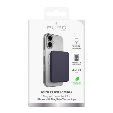Powerbank magnetyczny ultracienki 4200mAh USB-C MagSafe - szary