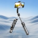 Selfie stick 4w1 statyw składany kijek do zdjęć z pilotem 110cm - czarny