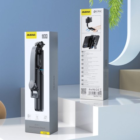 Selfie stick 4w1 statyw składany kijek do zdjęć z pilotem 110cm - czarny