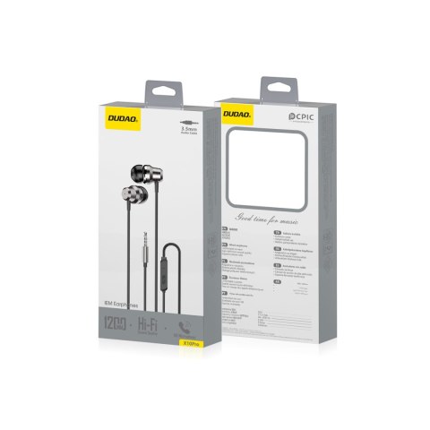 Słuchawki przewodowe dokanałowe X10PRO mini jack 3.5mm - czarne