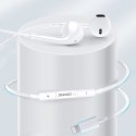 Słuchawki przewodowe douszne ze złączem iPhone Lightning 1.2m - białe