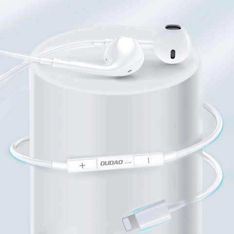 Słuchawki przewodowe douszne ze złączem iPhone Lightning 1.2m - białe